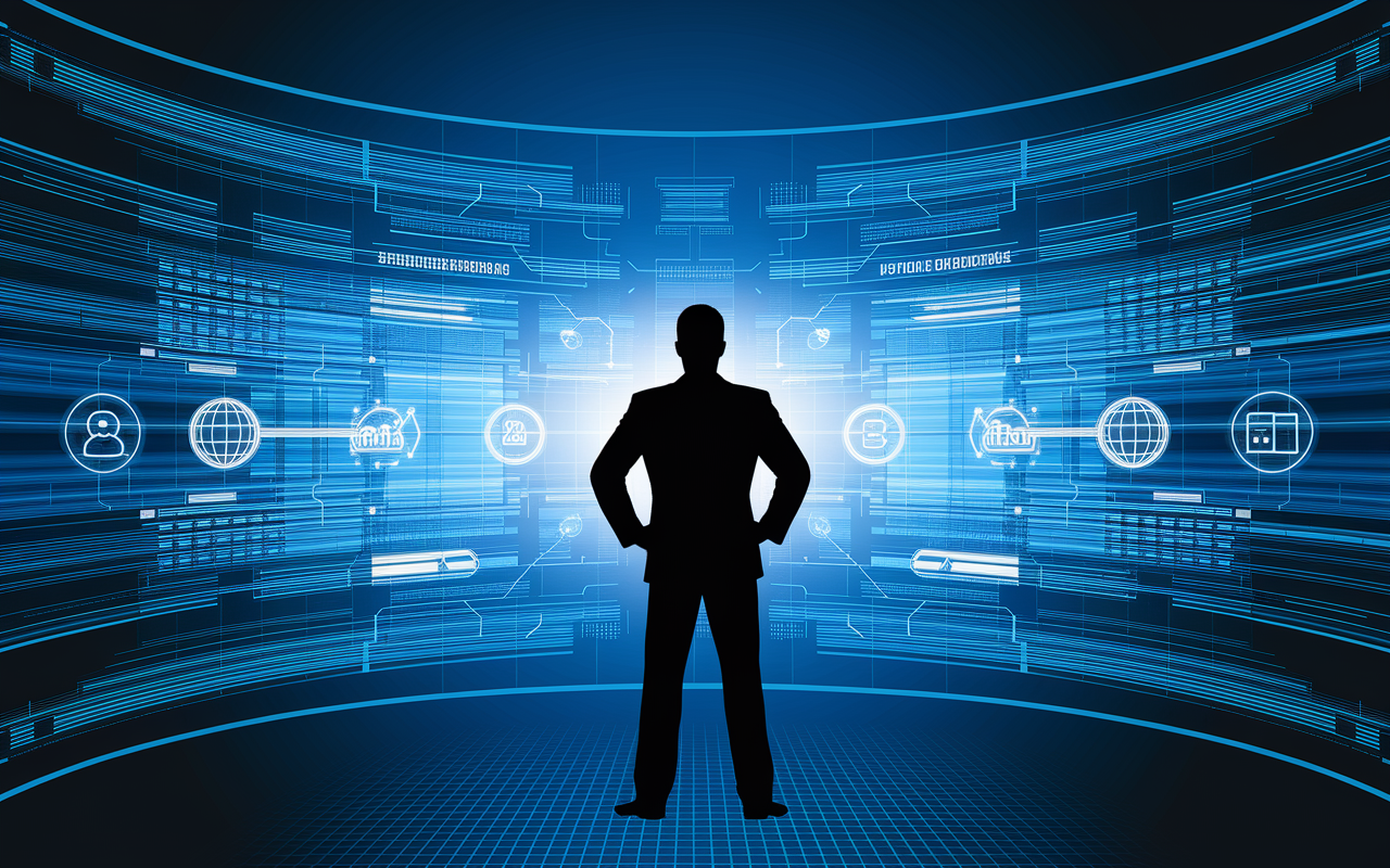 Silhouette homme digital innovation secteurs