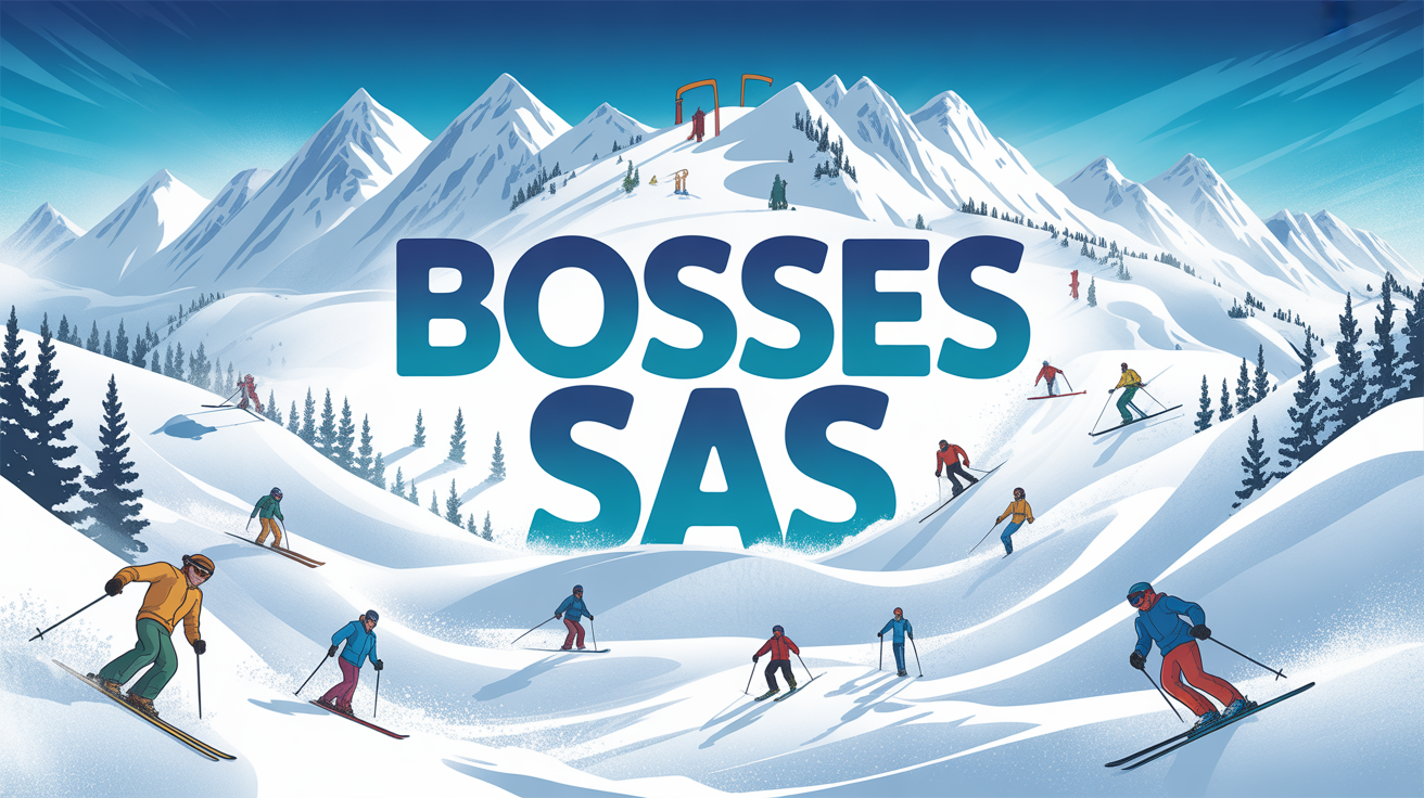 vue d'ensemble bosses SAS ski montagne enneigée
