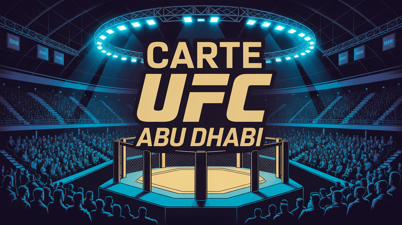 arène MMA nocturne UFC Abu Dhabi, foule, ambiance électrique