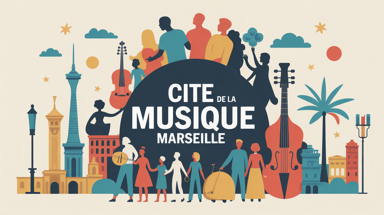 Illustration Cite de la Musique Marseille moderne et familles