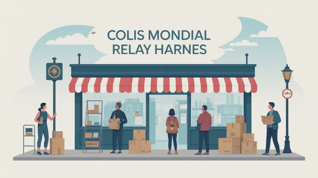 Illustration point relais Mondial Relay Harnes quartier accessibilité