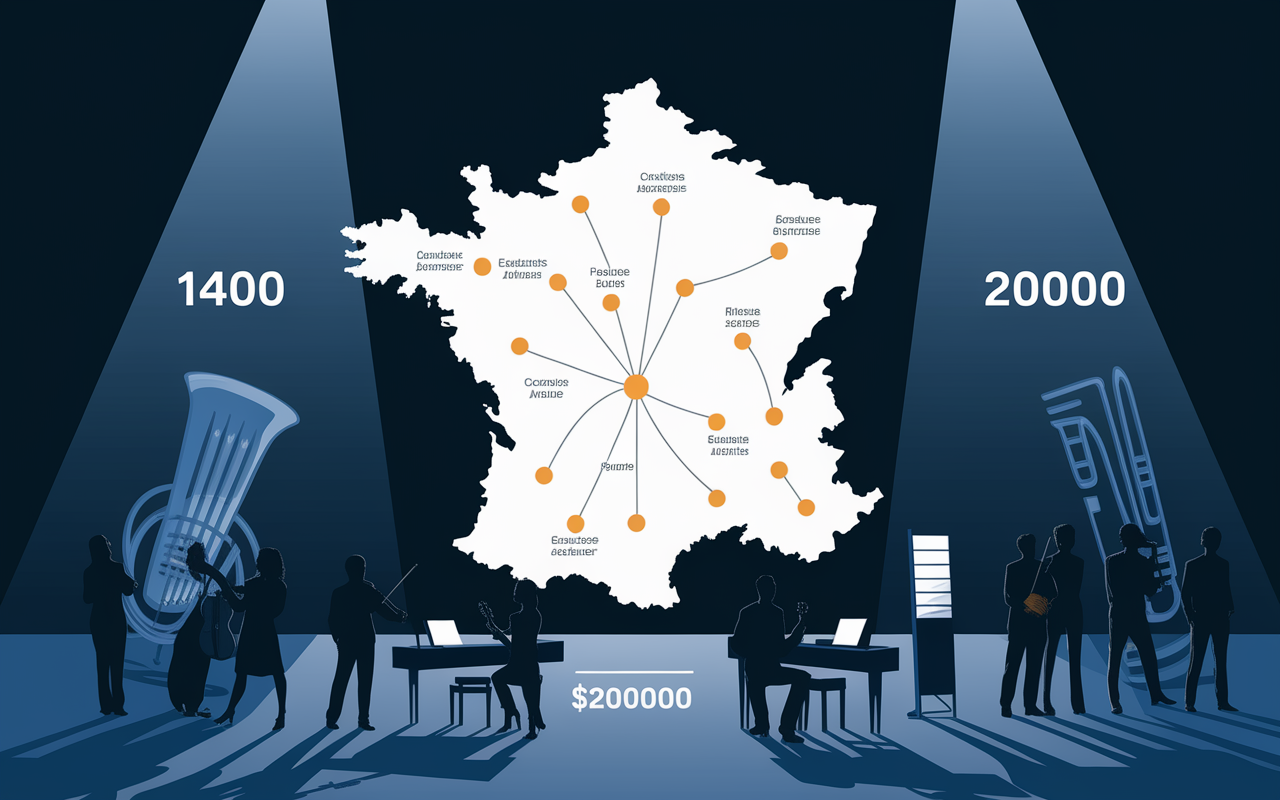 France map CMF schools ensembles key figures