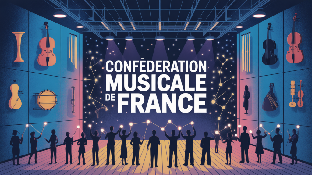 Confédération Musicale de France salle festive instruments et réseau humain