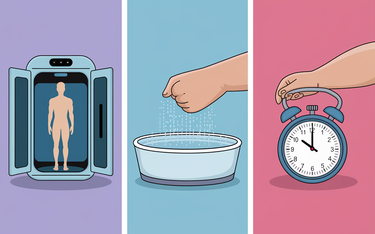 Comparison cryotherapy ice bath massage