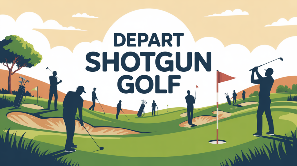 depart shotgun golf illustration chaleureuse
