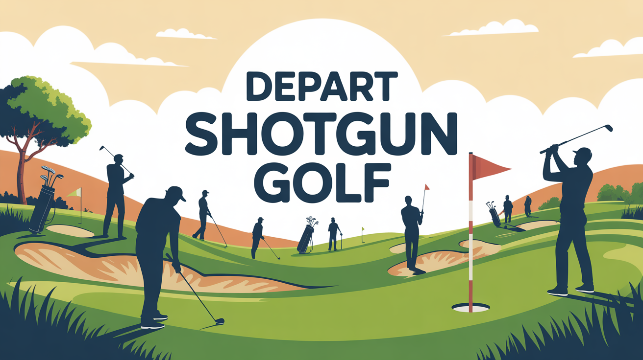 depart shotgun golf illustration chaleureuse