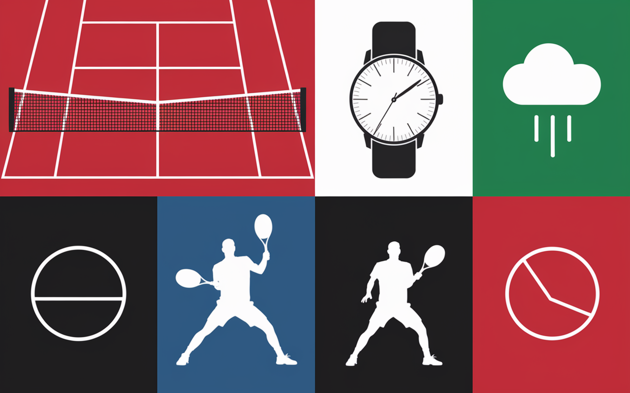 facteurs duree match tennis court météo surface