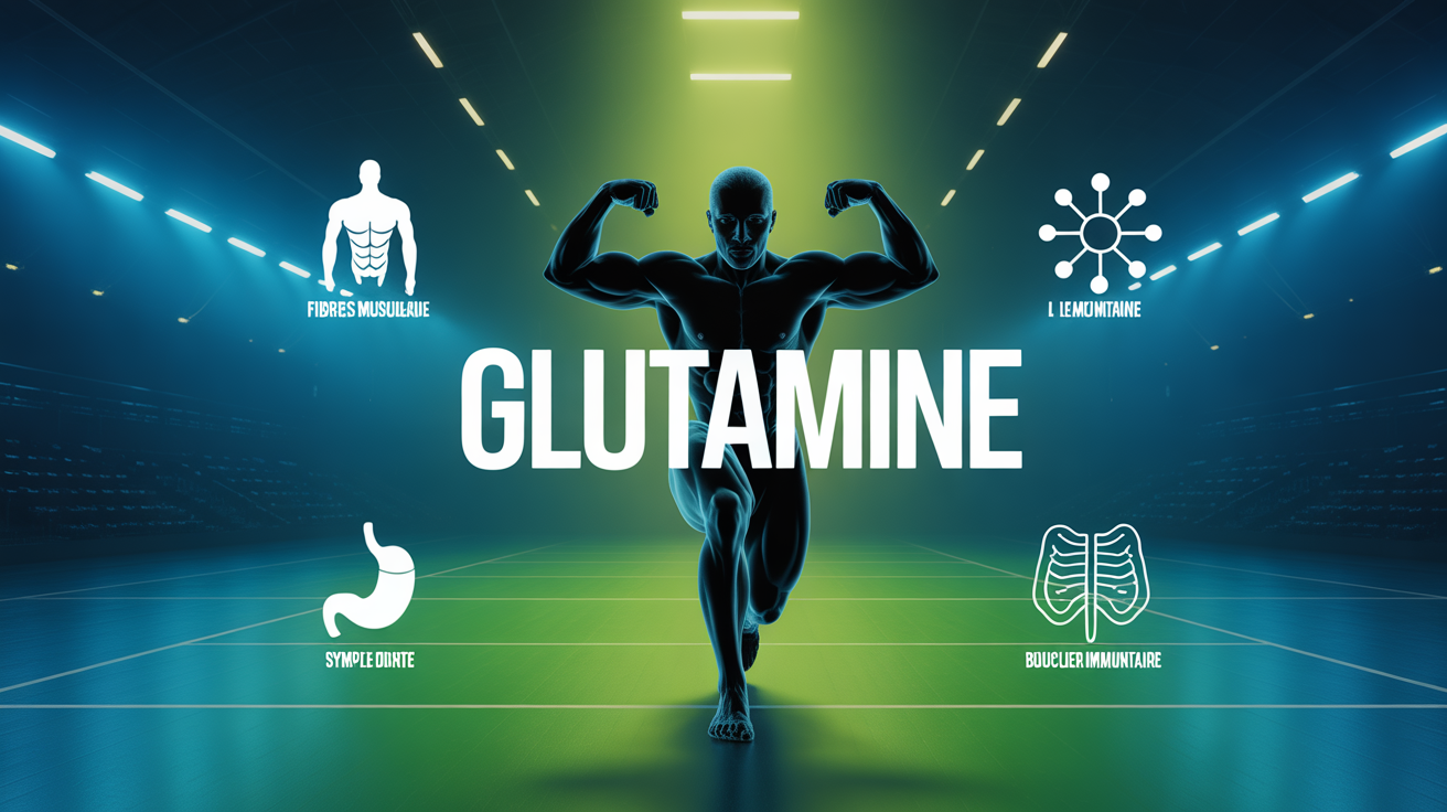 illustration glutamine salle de sport muscle et immunite