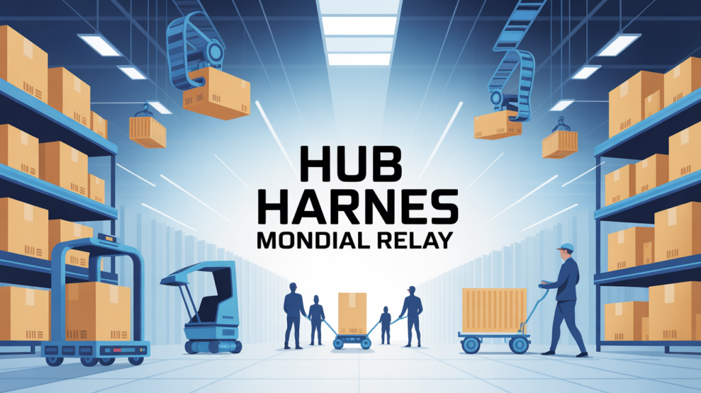 Illustration HUB HARNES Mondial Relay suivi colis
