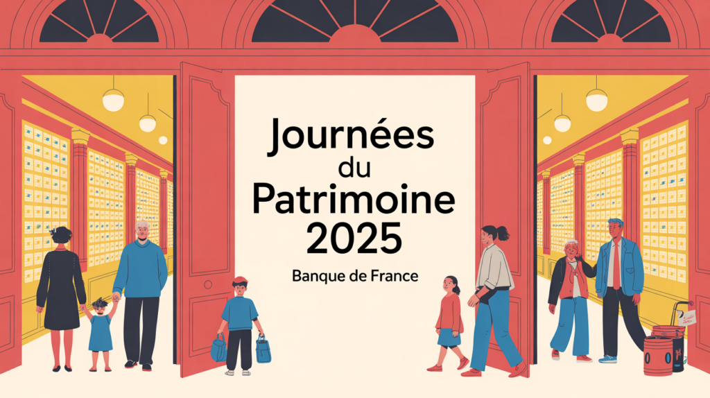 Journees du Patrimoine 2025 Banque de France illustration facade institution