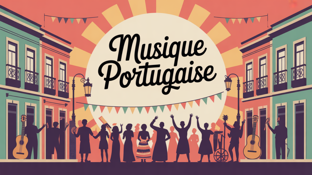 illustration musique portugaise rue lisbonne soleil