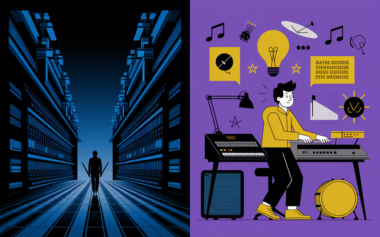 Producteur musical major et indépendant comparatif studio