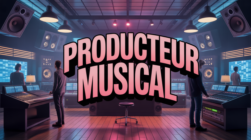 Producteur musical dans studio audio lumineux moderne