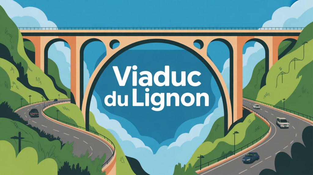 Illustration SEO viaduc du Lignon dominant les gorges Haute-Loire RN88